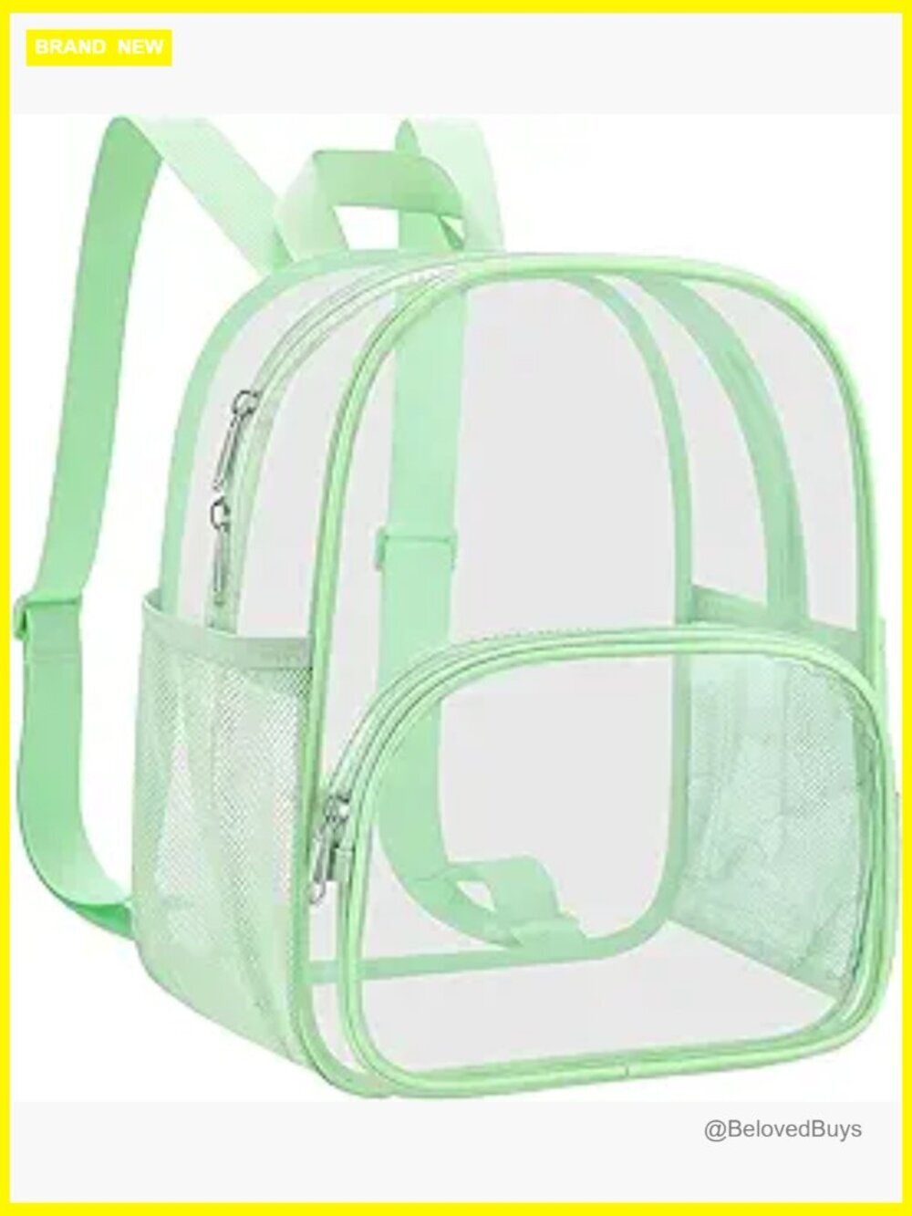 Stadium Approved Clear Backpack PVC Small Waterproof Bag with Front Pocket